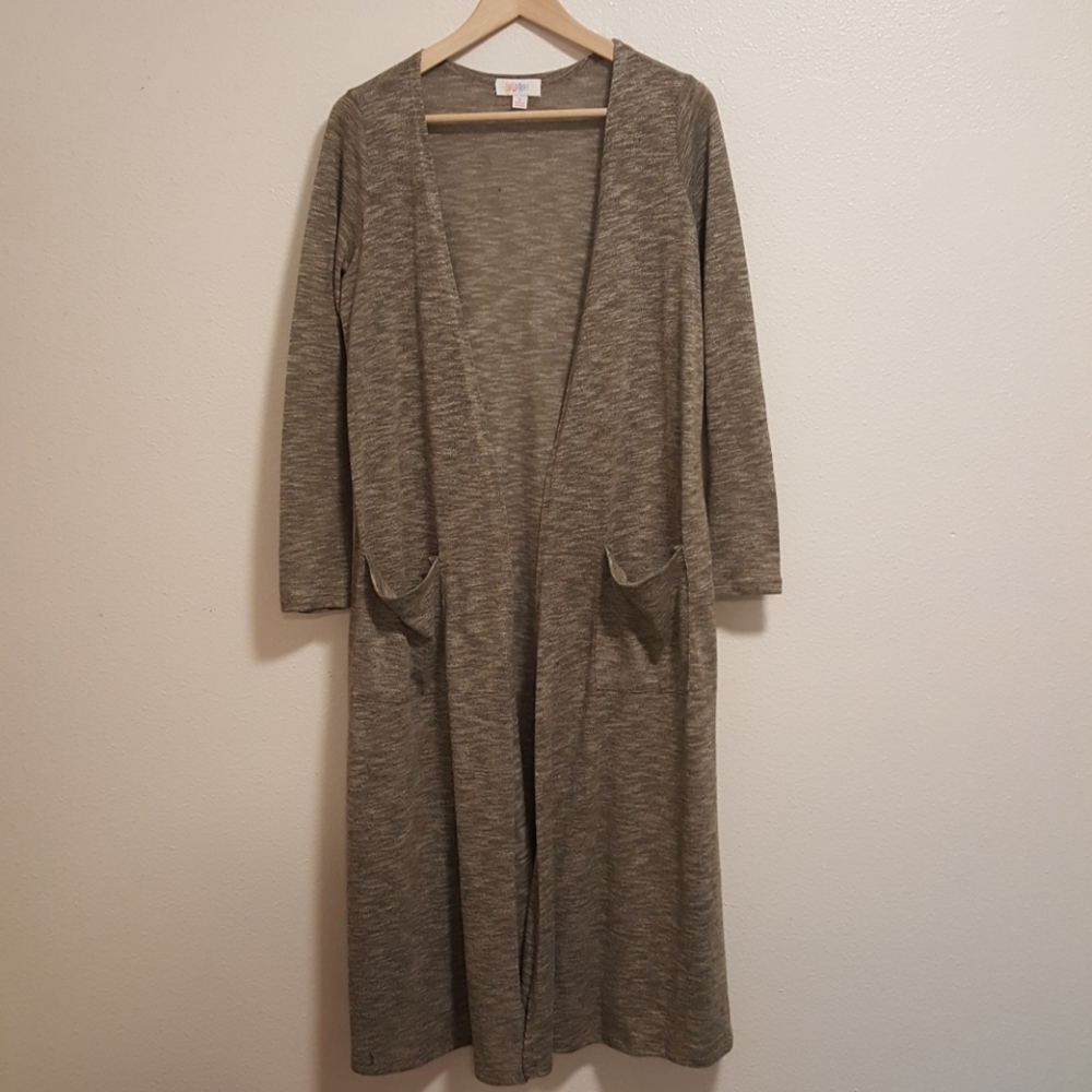 Lularoe Sarah cardigan Heather green small